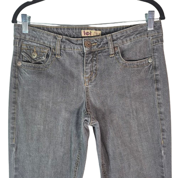 L.E.I Vintage Y2K "Ashley -Ultra Low Rise" Jeans Womens Size 11 - Picture 2 of 10